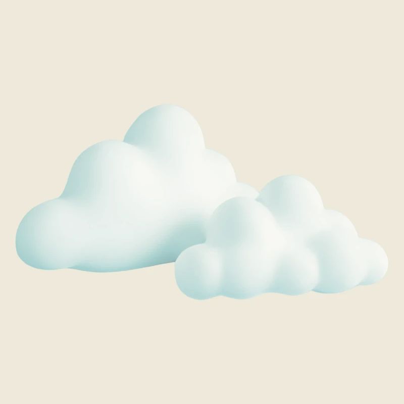 Cloud Design Sunset Colors