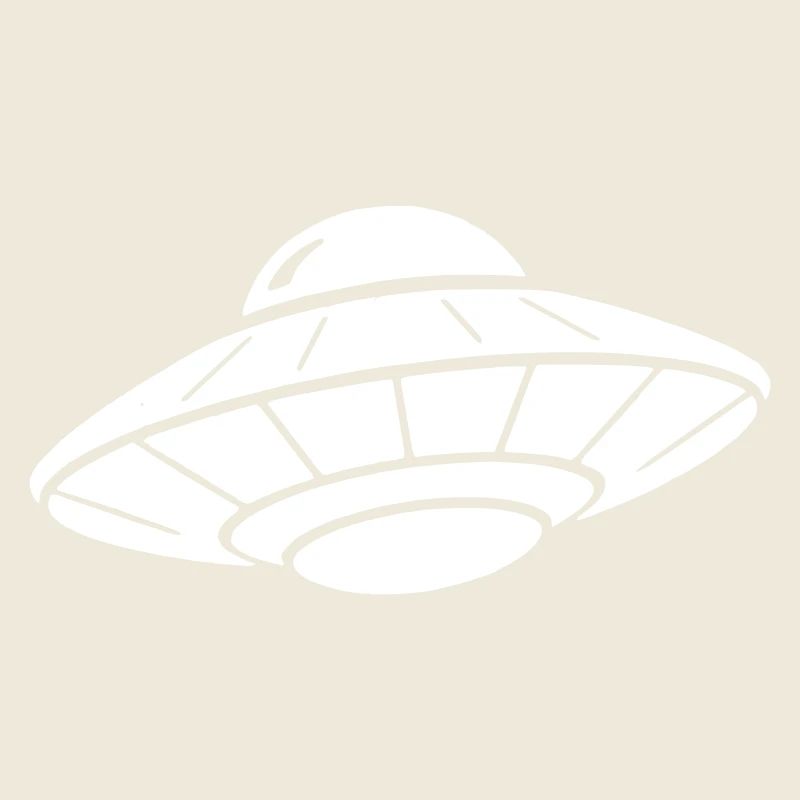 UFO Spaceship Clean Silhouette Vector