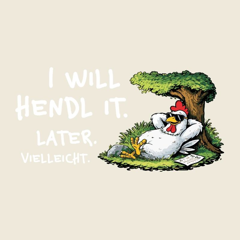 Dessin animé de procrastination du poulet