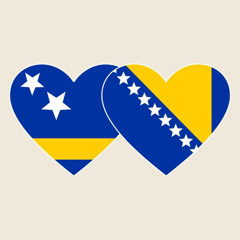 Curaçao_Bosnien_Flagge_Herz