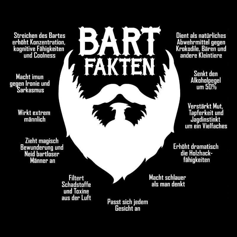 Bartfakten / Bart-Fakten (weiß)