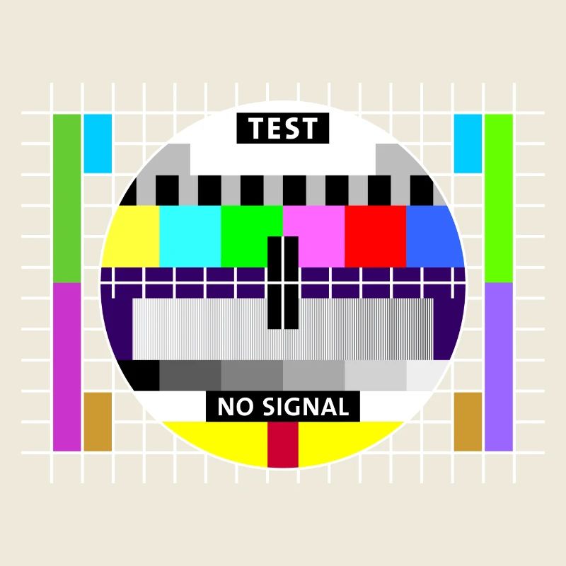 Test Image Television Screen End of Broadcast Display