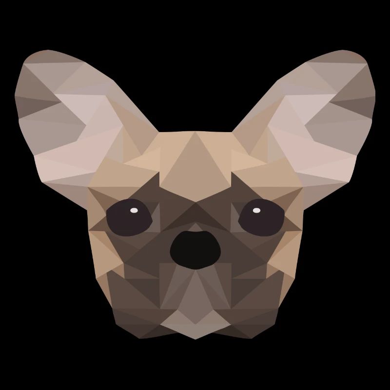 French Bulldog Low Poly