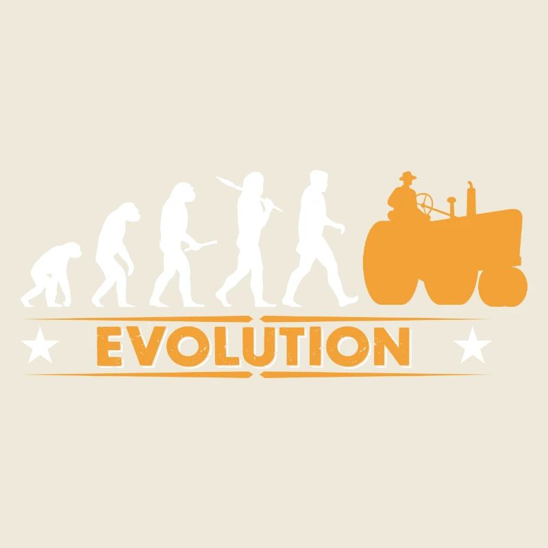 Evolution de tracteur Farmer - orange/blanc