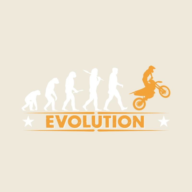 Motocross Evolution - orange/weiss