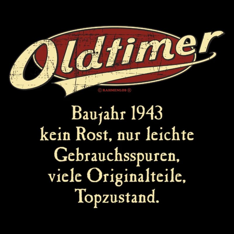Geburtstag Oldtimer Baujahr 1943 retro usedlook