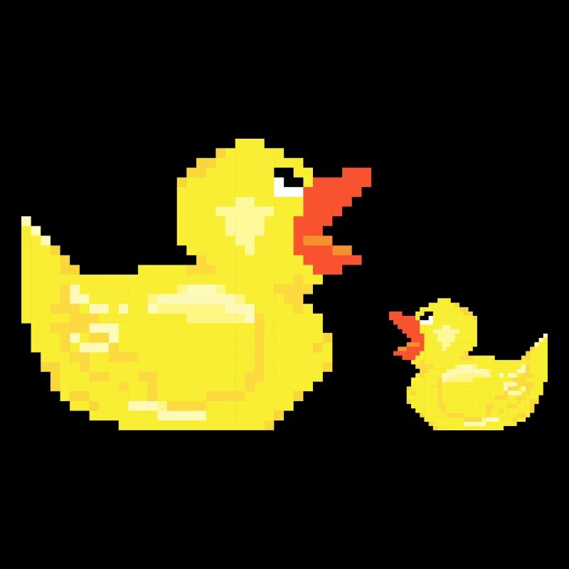 Ente Mutter mit Kind Kücken jung Geschenk Duck