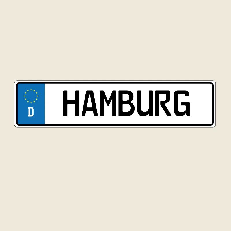 Plaque d'immatriculation Hambourg