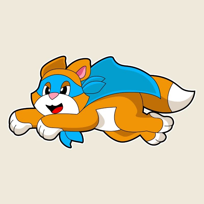 Katze Superheld Umhang