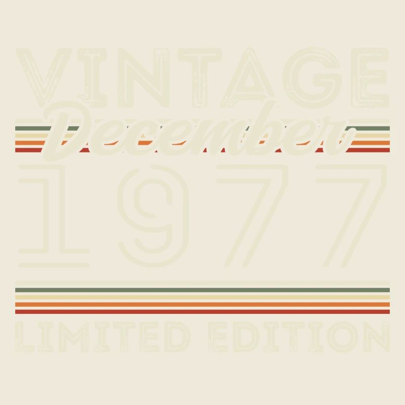 Vintage Décembre 1977 - 48e Anniversaire Décember