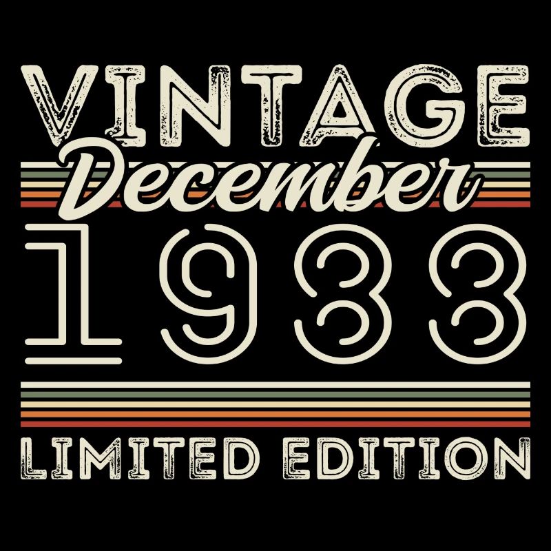 Vintage Décembre 1988 - 37e Anniversaire Décember