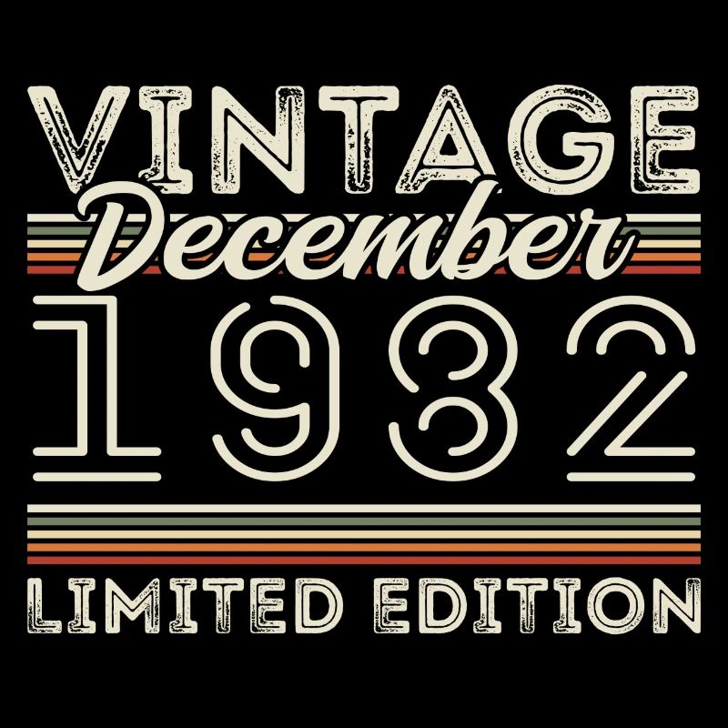 Vintage Décembre 1982 - 43e Anniversaire Décember