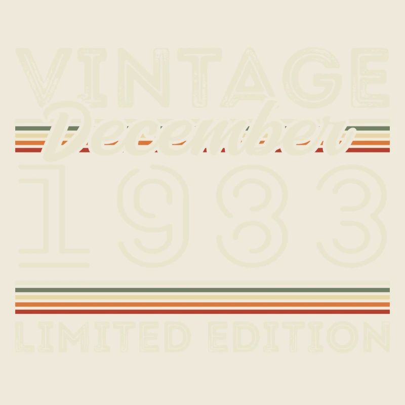 Vintage Décembre 1983 - 42e Anniversaire Décember