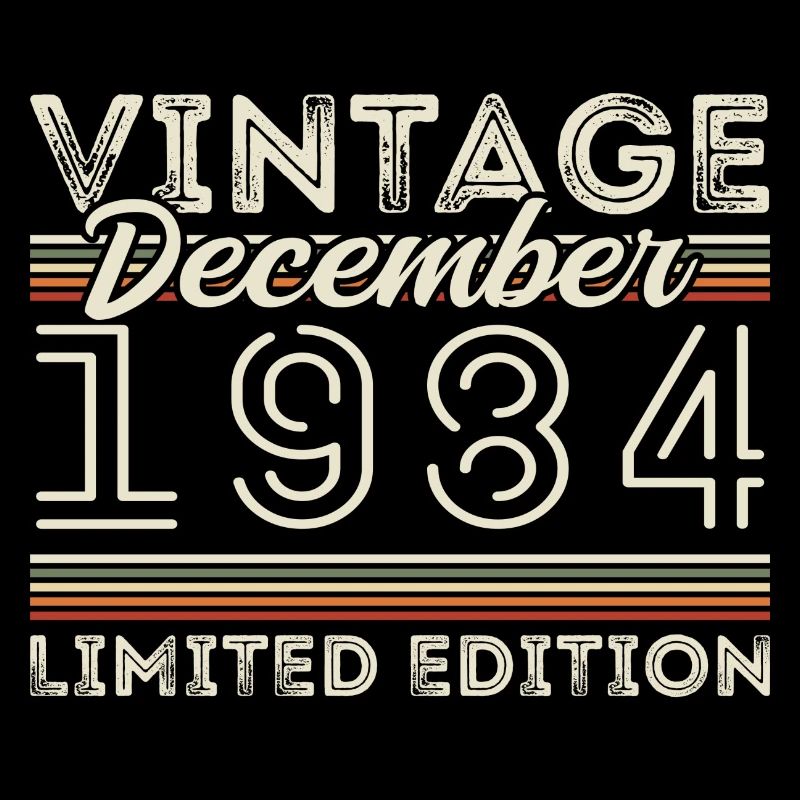 Vintage Décembre 1984 - 41e Anniversaire Décember
