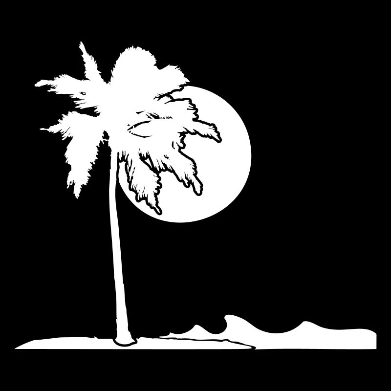 Palm Tree Island Plage Vacances Soleil Mer Belle Soirée