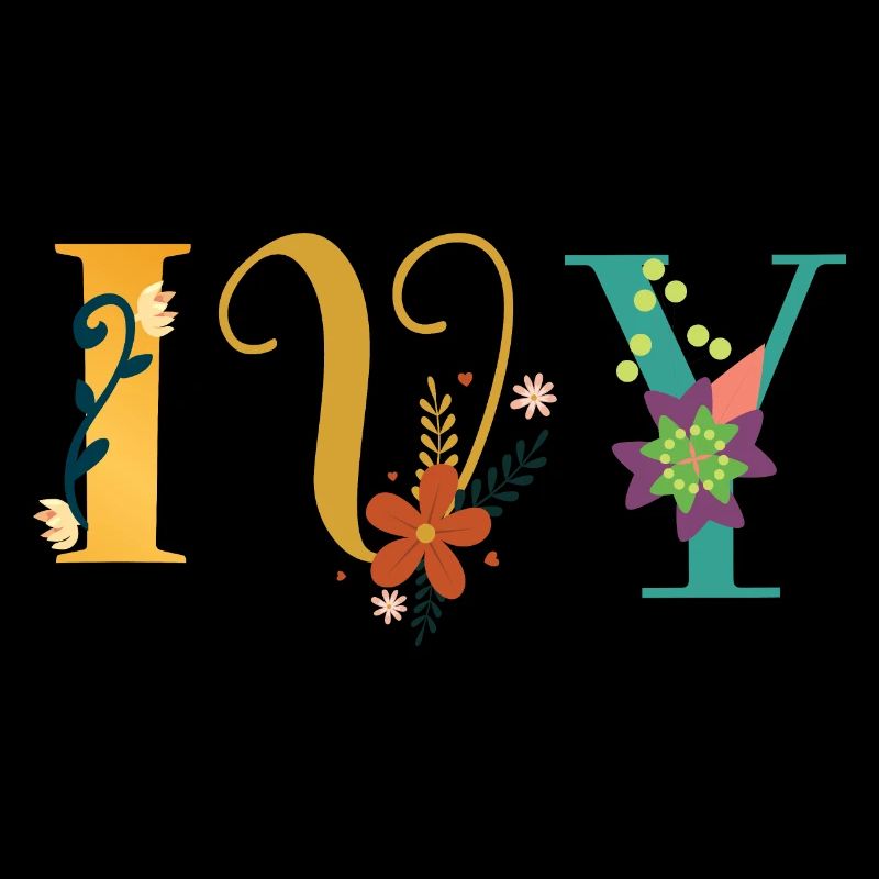 ART DU NOM EVO avec des fleurs brodées