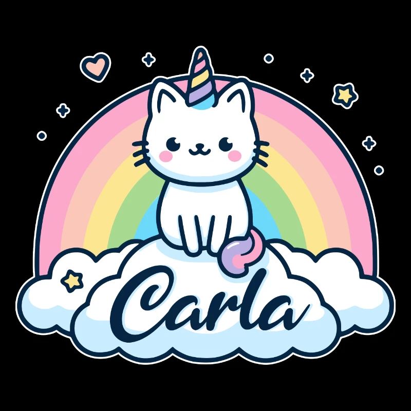 Carla Nom Prénom Licorne Chat