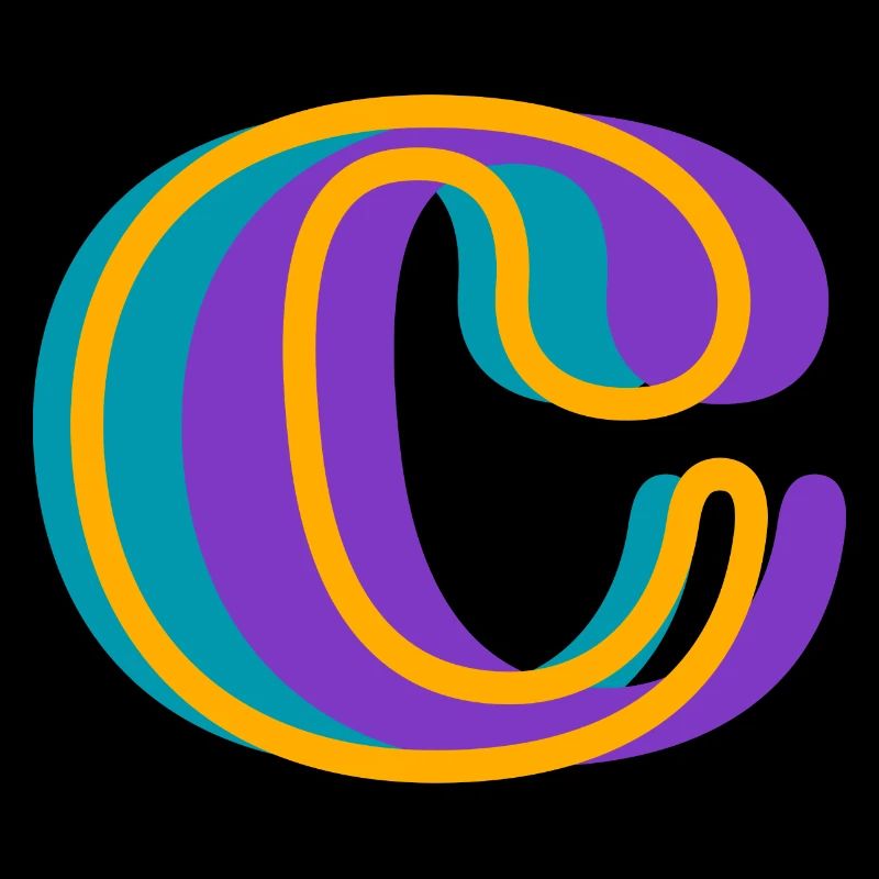 Letter c multicoloured - original gift idea