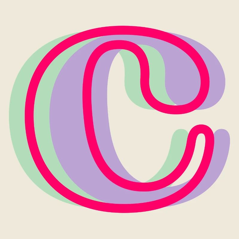 Buchstabe c mehrfarbig - originelle Geschenkidee