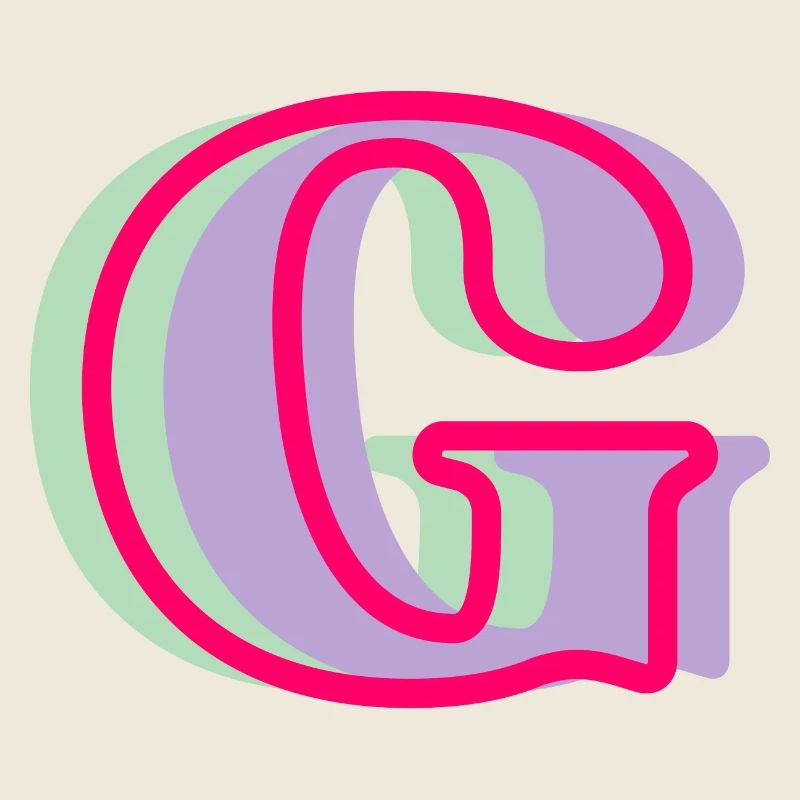 Mehrfarbiger Buchstabe g – originelle Geschenkidee