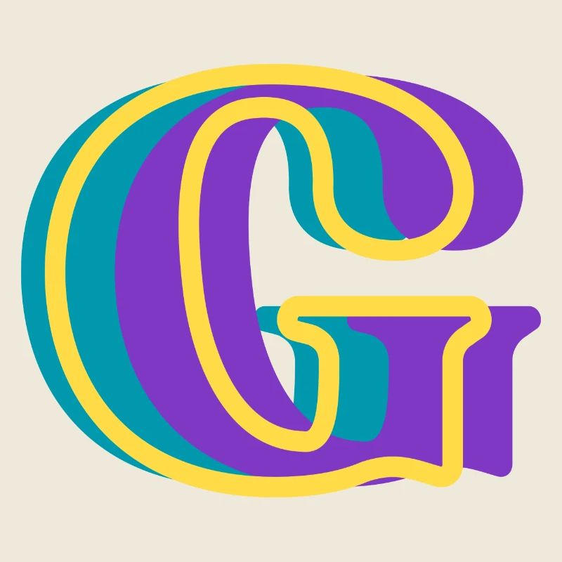 Mehrfarbiger Buchstabe g – originelle Geschenkidee