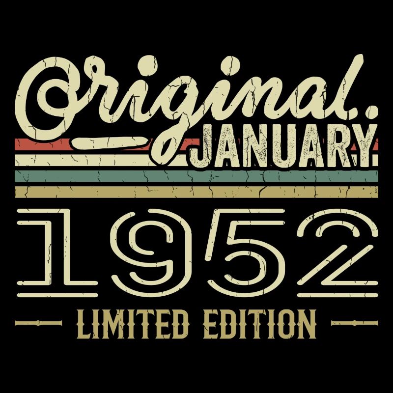 Janvier 1952 anniversaire Janvier 1952 cadeau 1952