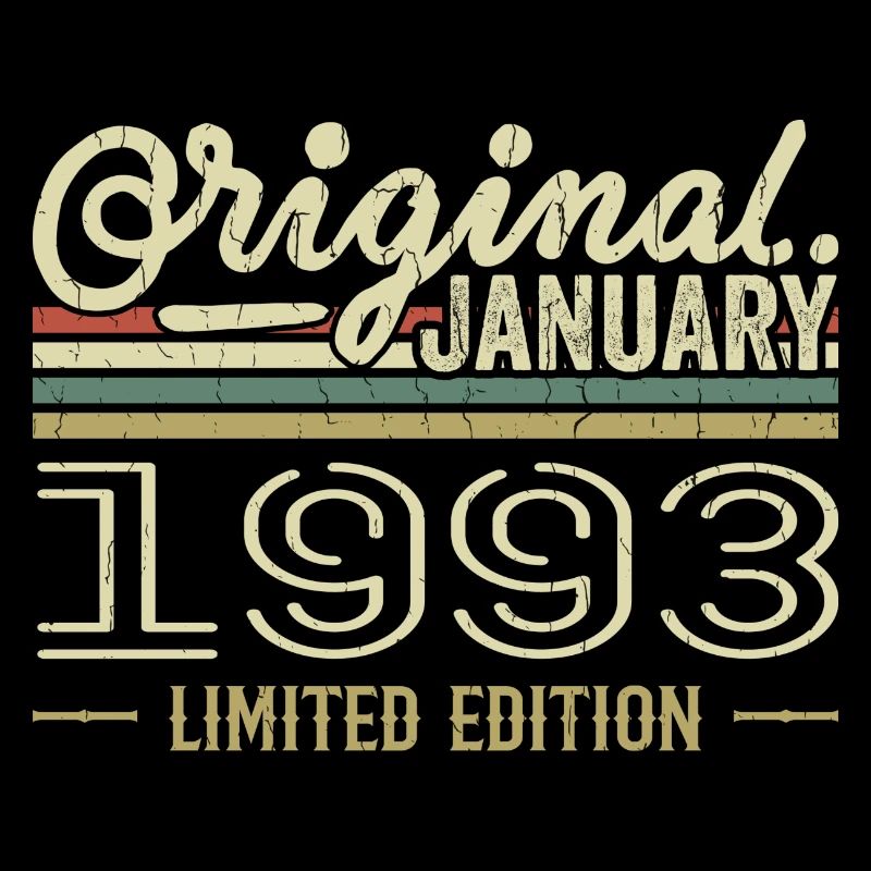 Janvier 1993 anniversaire Janvier 1993 cadeau 1993