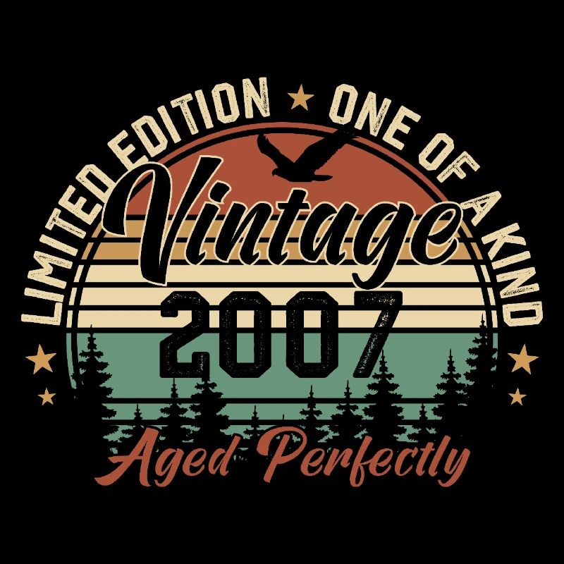 Vintage 2007 Rétro 2007 Cadeau D'anniversaire 2007