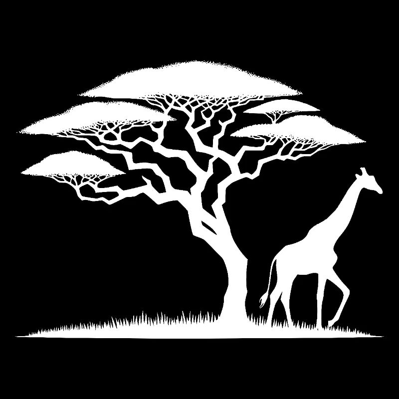 Savannenlandschaft Afrika Giraffe und Horizon