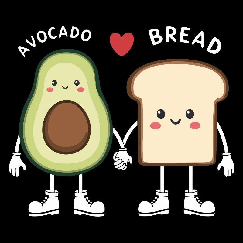 Avocado & Bread Love Illustration