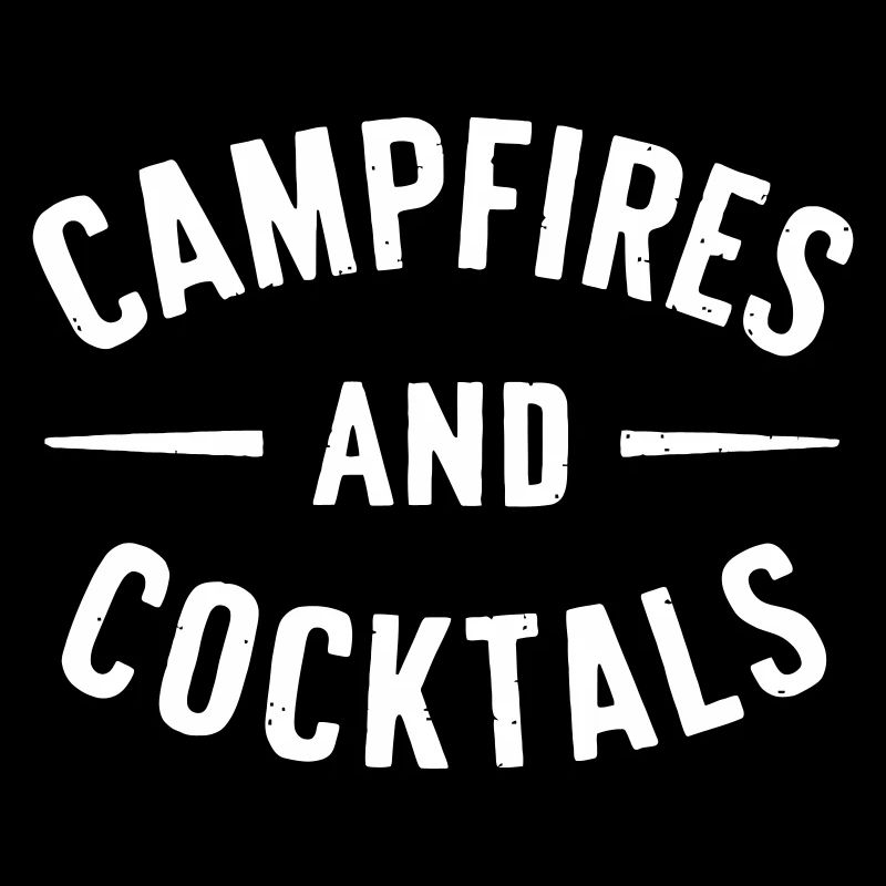 Graphique feux de camp et cocktails