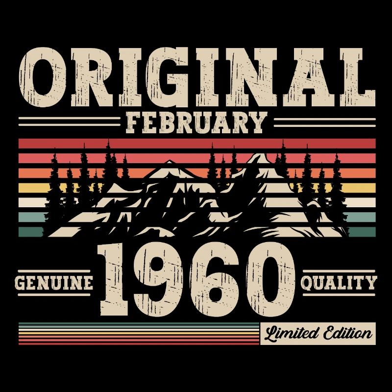 65ème anniversaire cadeau mari Original février 1960