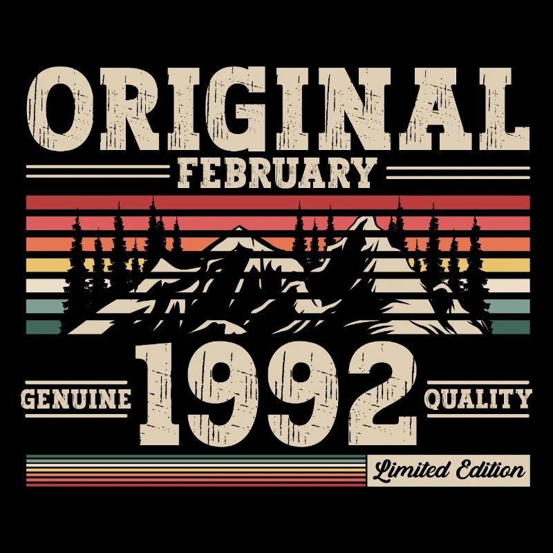 33rd Birthday Gift Husband Original February 1992