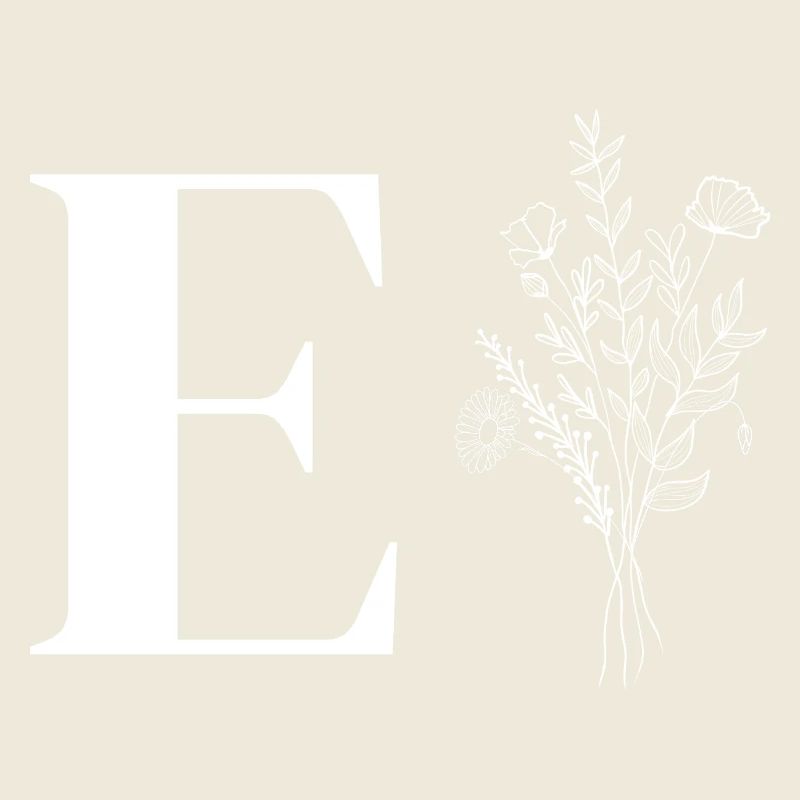 Lette e fleurs minimalistes