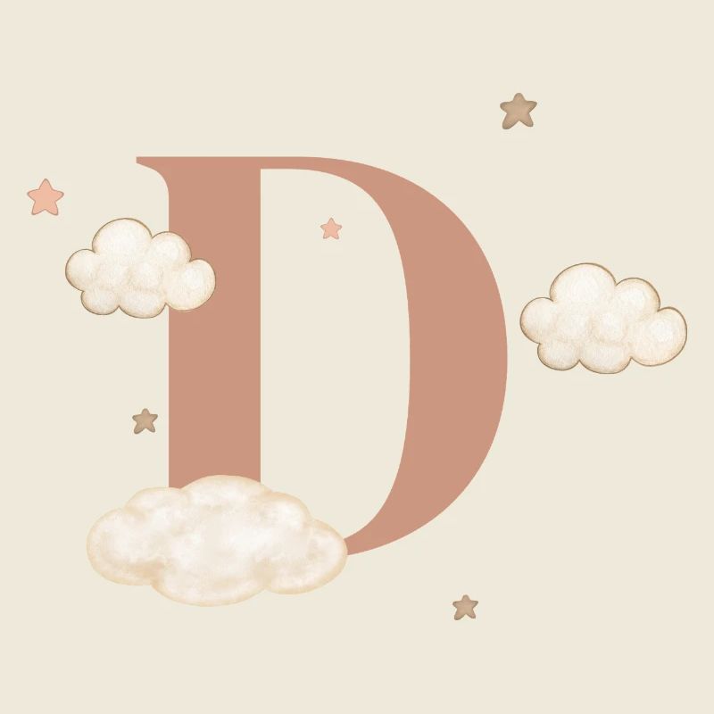 Lettre d nuages étoiles