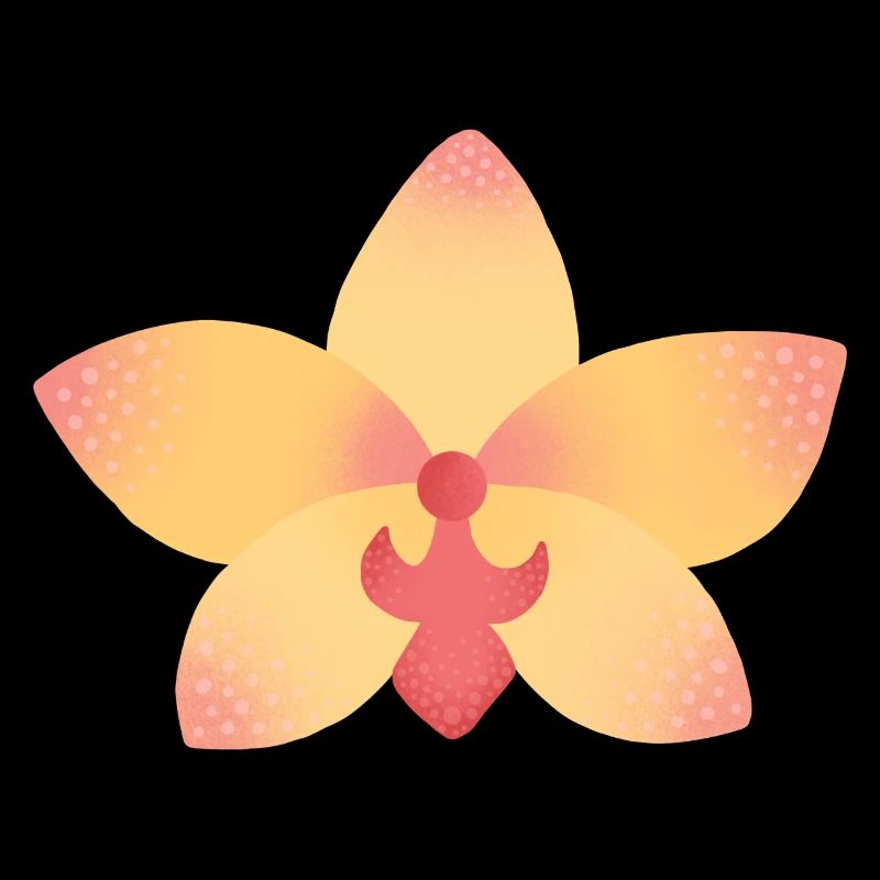 fleur d’orchidée rose orangé
