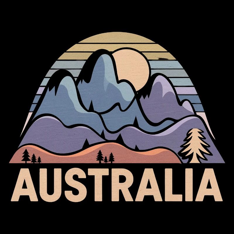 Australien Australien Abstrakte Berge Geschenk