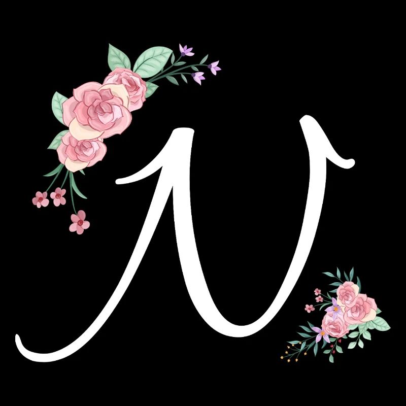 Lettre n fleurs