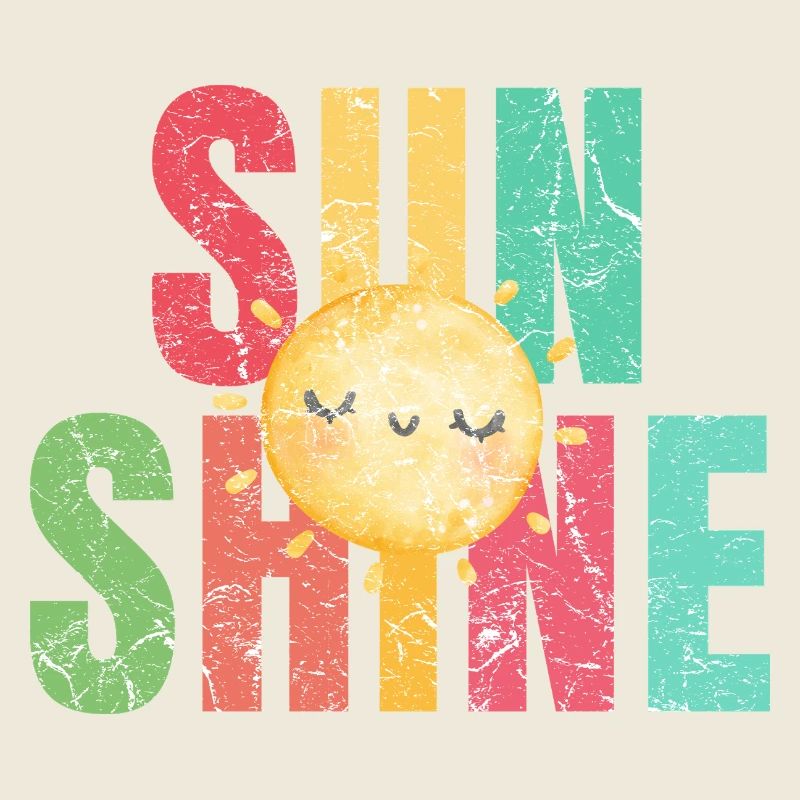 Sonne scheint Retro Sommer Urlaub