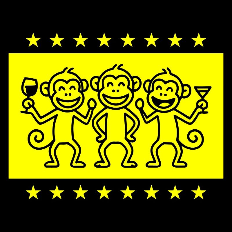 Monkey Party Team Funny