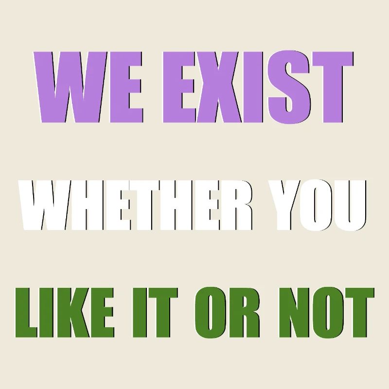 We Exist - Genderqueer Flag