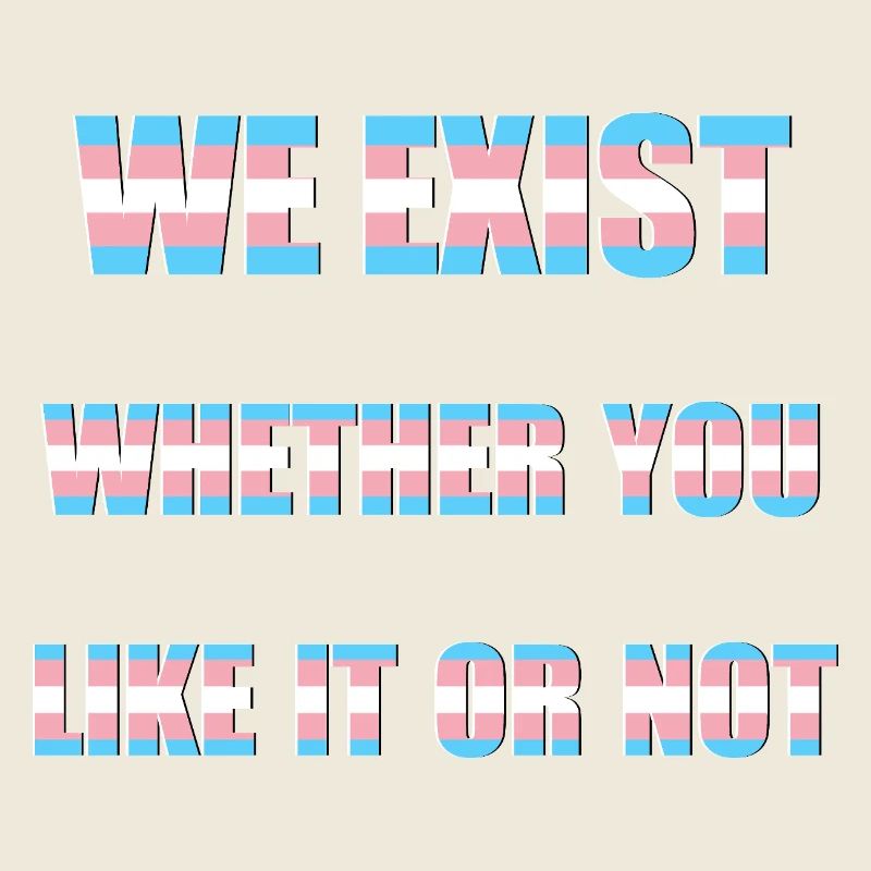 We Exist - Transgender Flag