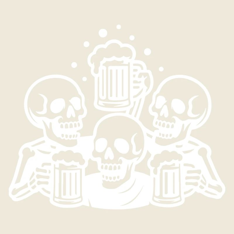 Skelett Bier Team Lustig