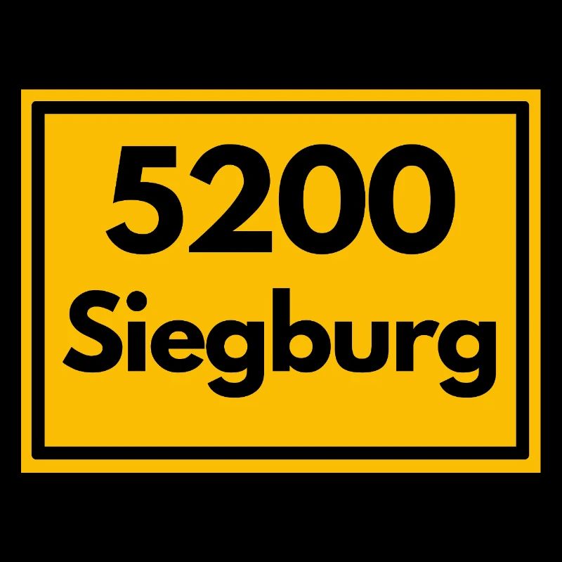 Place sign - then retro old zip code 5200 SIEGBURG
