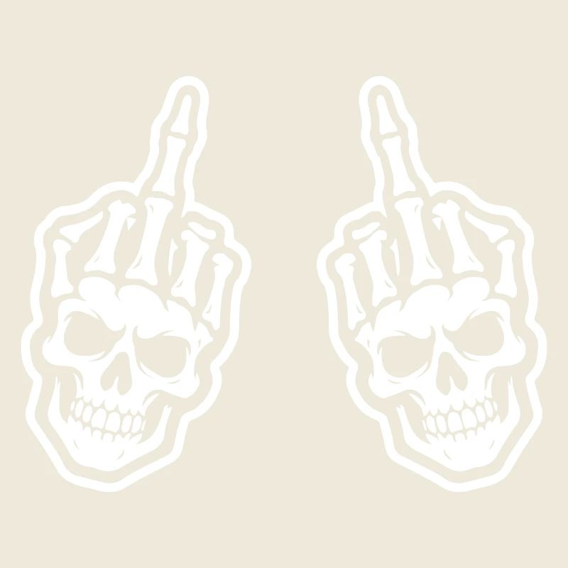 Middle Finger Skeleton Hand