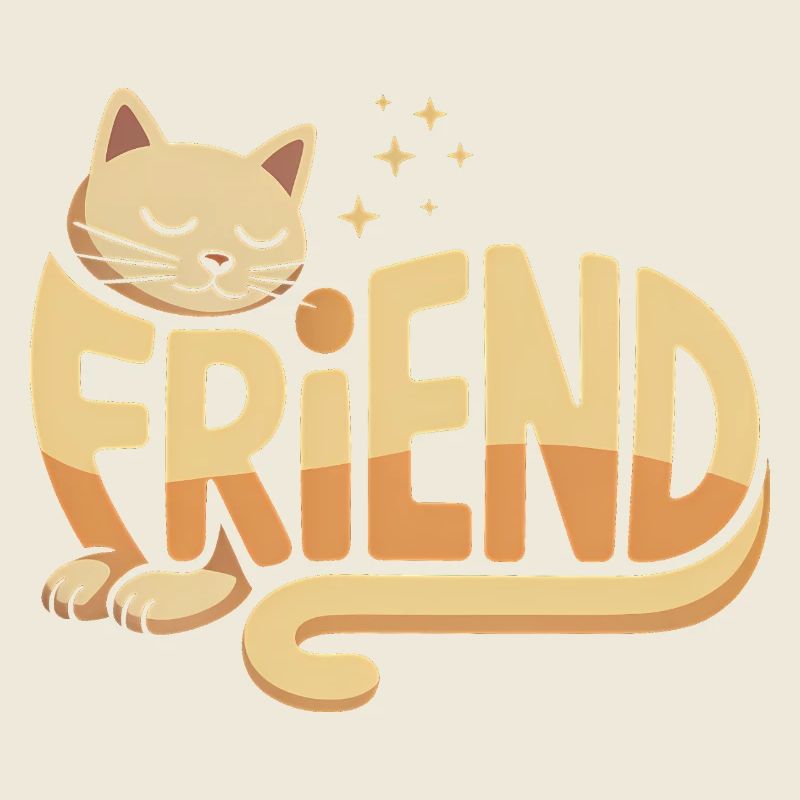 Cat Friend- Cute Cat Logo