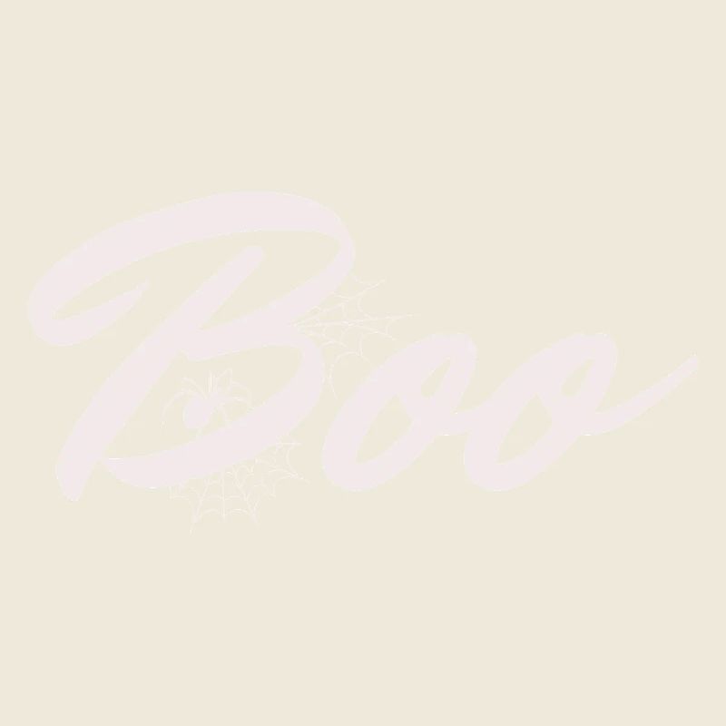 Boo Halloween Spider Web Lettering