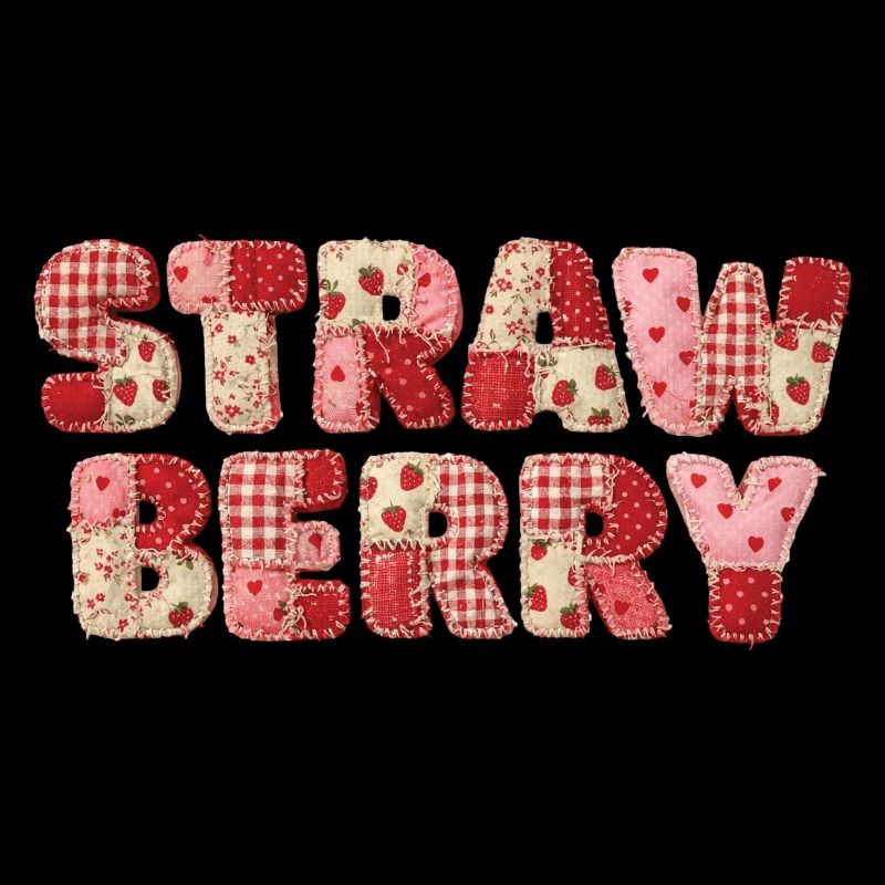 Faux Patchwork Erdbeerfrucht-Jahrgang