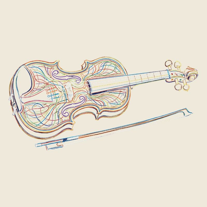 Instrument de musique de violon Dessin d’art Gravure