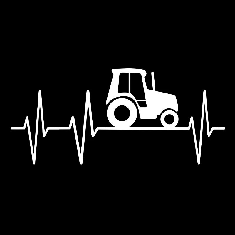 Traktor Herzschlag Schlepper Trecker Puls Herz